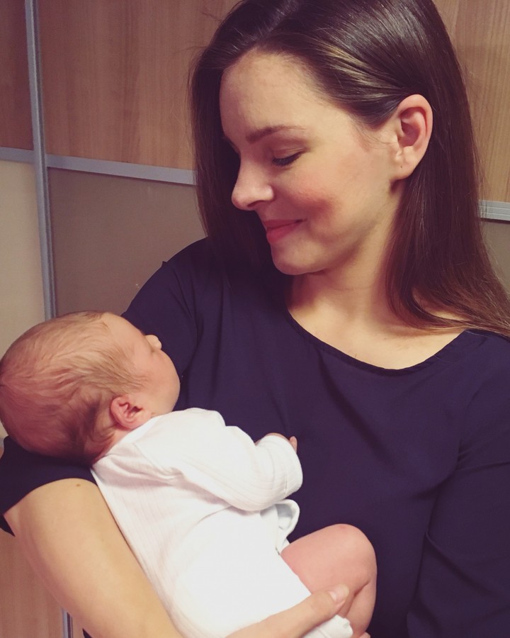 Monika Horváthová s dcérkou